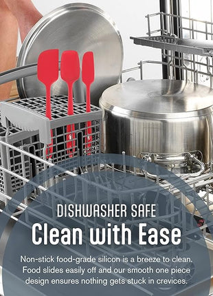 Kaluns Silicone Spatula Set, 4 Rubber Spatulas 600°F Heat Resistant, Nonstick Seamless Design with Stainless Steel Core, Dishwasher Safe, BPA free, Bonus Tongs Included