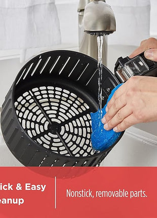 BLACK+DECKER Purify 2-Liter Air Fryer, White/Black, HF100WD