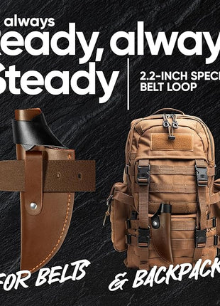 Matsato Kitchen Knife Leather Sheath, Japanese Steel Chef's Knife Holder Perfect for Cutting and Chopping, 6.3 Inch Knives holder