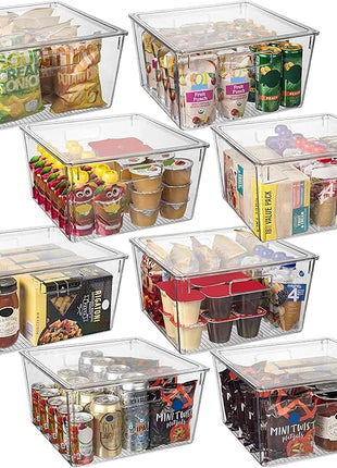 CLEARSPACE Plastic Storage Bins with Lids XL – Perfect Kitchen Organization or Pantry Storage – Fridge Organizer, Pantry Organization and Storage Bins, Cabinet Organizers