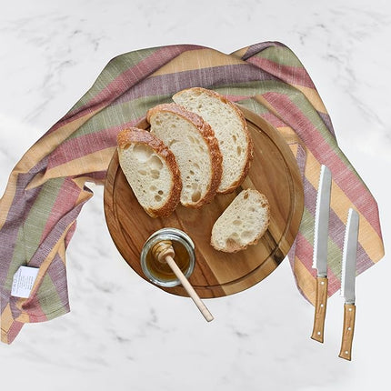 Urban Villa Kitchen Towels Harvest Stripes Dish Towels Set of 6 20" X30” 100% Cotton Highly Absorbent Quick Drying Dish Cloths & Dish Towels Thanksgiving Fall Tea Towels with Hanging Loop Towels