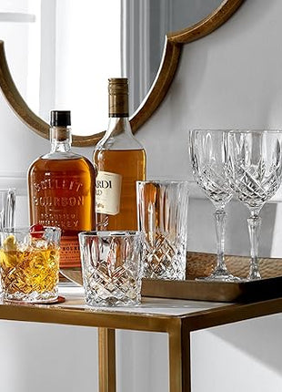 Marquis by Waterford 165118 Markham Double Old Fashioned Glasses, Set of 4, Clear Crystalline, 3.75 inches (H) x 3.3 inches (W) 11oz