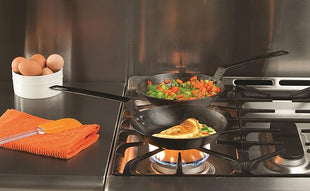 Lodge Pre-Seasoned Carbon Steel Skillet - Use in the Oven, on the Stove, on the Grill, or Over a Campfire - 8 Inch