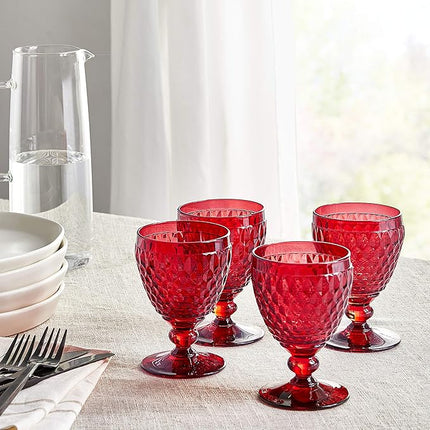 Villeroy & Boch Boston Colored Red Wine Glass, Crystal Glass, Made in Germany, 6.75 oz Capacity, Red