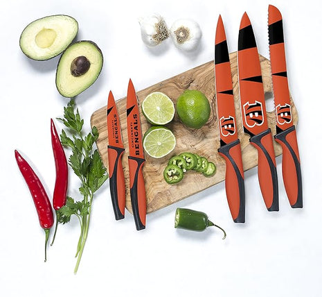 The Sports Vault NFL Cincinnati Bengals 5-Piece Kitchen Knife Set
