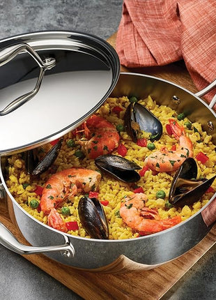 Tramontina Signature Tri-Ply Clad Stainless Steel 13-Piece Cookware Set with Lids, Pots and Pans Kitchen Set, Induction-Ready, Dishwasher-Safe, NSF-Certified