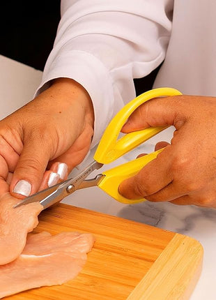 Joyce Chen Original Unlimited Kitchen Scissors All Purpose Kitchen Shears With Comfortable Handles, Yellow