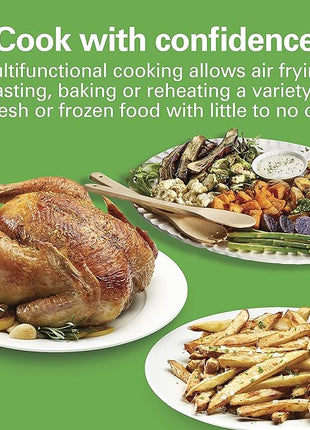 Hamilton Beach 5.8 Quart Digital Air Fryer Oven with 8 Presets, Easy to Clean Nonstick Basket, Black (35075)