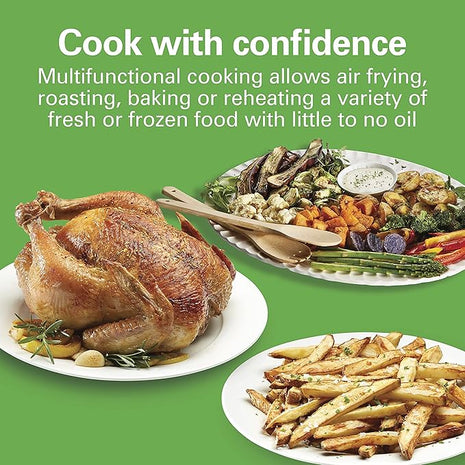 Hamilton Beach 5.8 Quart Digital Air Fryer Oven with 8 Presets, Easy to Clean Nonstick Basket, Black (35075)