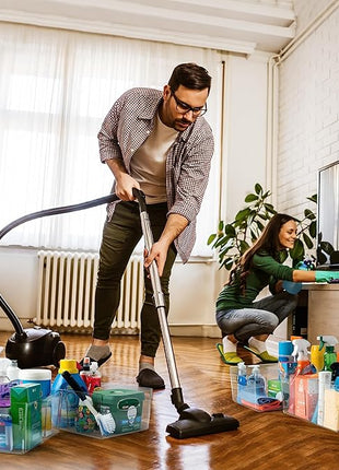 ClearSpace Plastic Storage Bins with Divider – Perfect Kitchen Organization or Pantry Storage – Fridge Organizer, Pantry Organization and Storage Bins, Cabinet Organizers