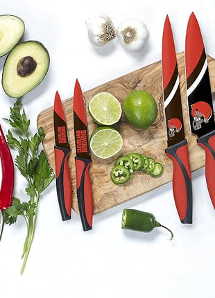 The Sports Vault NFL Cleveland Browns 5-Piece Kitchen Knife Set