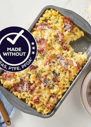 Circulon Total Nonstick Bakeware Set with Nonstick Bread Pan, Cookie Sheet, Baking Pan, Baking Sheet, Cake Pan and Muffin/Cupcake Pan - 10 Piece, Gray