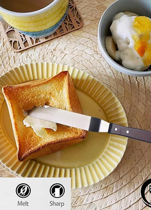 Cake Decorating Angled Icing Spatula Set of 6 8 & 10 Inch Wooden Handle Stainless Steel Offset Frosting Spatulas