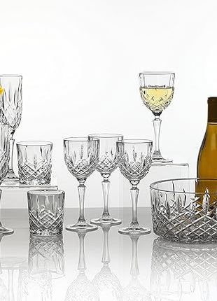 Marquis by Waterford 165118 Markham Double Old Fashioned Glasses, Set of 4, Clear Crystalline, 3.75 inches (H) x 3.3 inches (W) 11oz