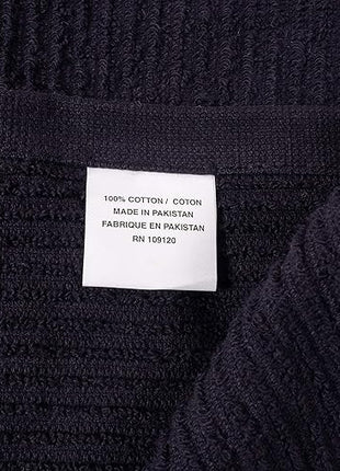 KAF Home Premium Kitchen Towels (18" x 28"), Large 100% Cotton, Flat & Terry Absorbent Dish Towel Set (Black, 18 x 28-6 Pack)