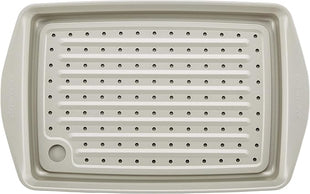 Rachael Ray Nonstick Bakeware Set without Grips includes Nonstick Bread Pan, Baking Pans, Cake Pans, Cookie Sheet / Baking Sheet - 10 Piece, Silver