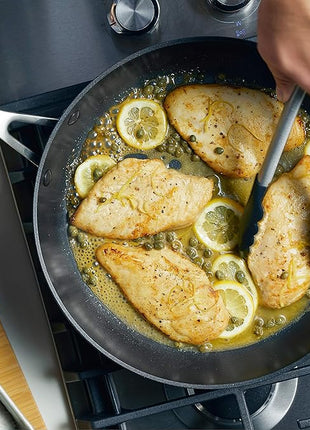 KitchenAid Hard Anodized Induction Nonstick Fry Pan/Skillet with Lid, 12.25 Inch, Matte Black