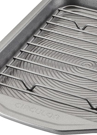 Circulon Total Bakeware Nonstick Toaster Oven & Personal Pizza Pan Baking Set, 4-Piece