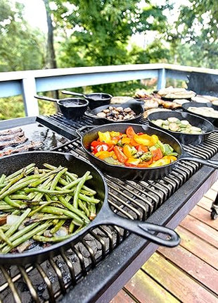 Lodge Seasoned Cast Iron 3 Skillet Bundle. 12 Inches and 10.25 Inches with 8 Inch Set of 3 Cast Iron Frying Pans