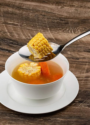 Brushed Stainless Steel Non-Slip Ergonomic Handle Spoon