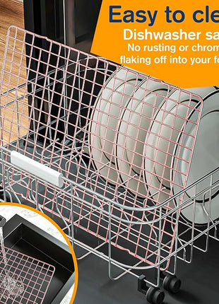 2-Pack Cooling Racks for Cooking and Baking - 10" x 15"Heavy Duty Stainless Steel Wire Rack for Baking, Grilling, Roasting - Oven & Dishwasher Safe - Fits Jelly Roll Sheet Pan（Rose Gold）