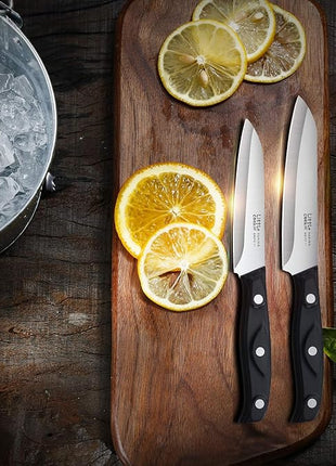 2PCS Paring Knife - Little Cook Paring Knife Set - Ultra Sharp Kitchen Knife - Fruit Knife - German stainless Steel - ABS Handle