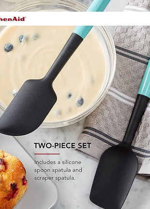 KitchenAid Universal Spatula Set, 2-Piece, Aqua Sky