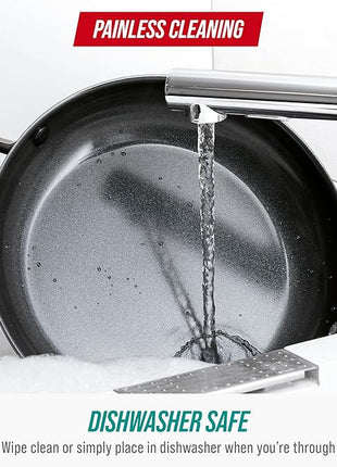 Blue Diamond 8" Nonstick Frying Pan Skillet, Diamond Infused Ceramic PFAS-Free, Dishwasher & Oven Safe, Stay Cool Handle, Durable Non Toxic Metal Utensil Safe, Egg & Omelet Pan, Turquoise