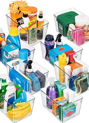 ClearSpace Plastic Storage Bins With lids, 8 Pack – Perfect Pantry Organization and Storage – Fridge Organizer, Pantry Storage Containers and Storage Bins, Cabinet Organizers