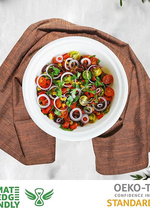 Urban Villa Halloween Kitchen Towels Black/Orange Dish Towels 100% Cotton Highly Absorbent Kitchen Towels Set of 6 20"x30" Chambray Quick Drying Dish Cloths & Dish Towels with Hanging Loop Tea Towels