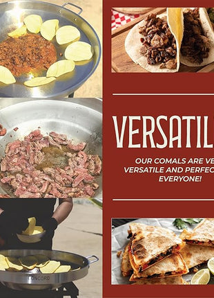 Concord Stainless Steel Comal Frying Bowl Cookware (22"), silver (S4008 S4812 S5612)