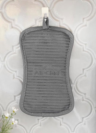 All-Clad Premium Pot Holder & Hot Pad: Heat Resistant to 500 Degrees - 100% Cotton, 10"x6.25" Hot Pad for Kitchen and Barbeque, 4-Pack, Pewter