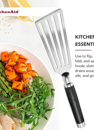 KitchenAid KO024OHOBA Gourmet Stainless Steel Flex Turner,Black (Pack of 12)