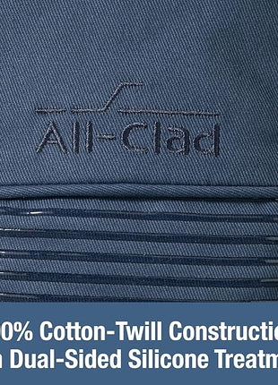 All-Clad Premium Silicone Oven Mitt: Heat Resistant to 500 Degrees - 100% Cotton & Silicone, 14"x7" Pot Holder for Kitchen and Barbeque, (1-Pack), Indigo