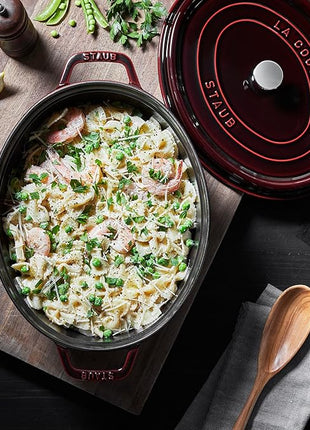 STAUB Cast Iron Roaster/Cocotte, Oval 33 cm, 6.7 L, Grenadine