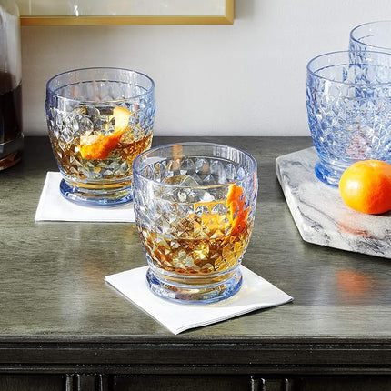 Villeroy & Boch Boston Old-Fashioned Glasses Set of 4, Blue