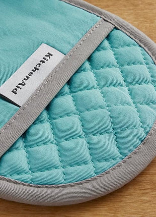 KitchenAid Asteroid Pot Holder 2-Pack Set, Aqua, 6.5"x10"