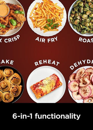 Ninja | Air Fryer | 6.5 QT Pro XL Capacity fits 9lbs of Wings | 6-in-1 Max Crisp, Air Fry, Roast, Bake, Reheat & Dehydrate | Nonstick Basket, Crisper Plate & Recipe Guide | Grey | AF181