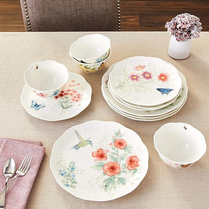Lenox 883319 Butterfly Meadow Flutter 12Pc Dinnerware Set,Multicolor