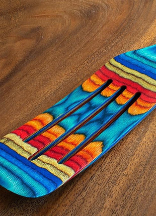 Baltique Montego Bay Collection 13" Wooden Spurtle Spatula – Colorful Birch Wood Cooking Utensil, Nonstick Safe, Versatile Stirring & Serving Tool