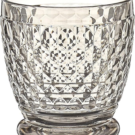 Boston Old Fashioned Rocks Glasses Box Set of 4 by Villeroy & Boch - Dishwasher Safe - Made in Germany - Premium Crystal Glass - Smoke Gray Color - 10 Ounce Capacity