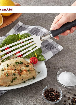 KitchenAid KO024OHOBA Gourmet Stainless Steel Flex Turner,Black (Pack of 12)