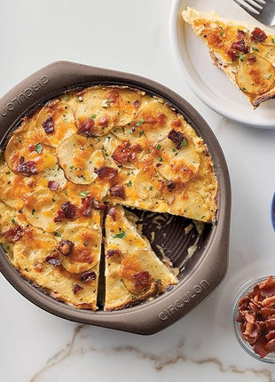 Circulon Nonstick Bakeware Set with Nonstick Bread Pan, Baking Pans, Baking Sheets, Cookie Sheets, Cake Pan and Muffin Pan / Cupcake Pan - 10 Piece, Chocolate Brown