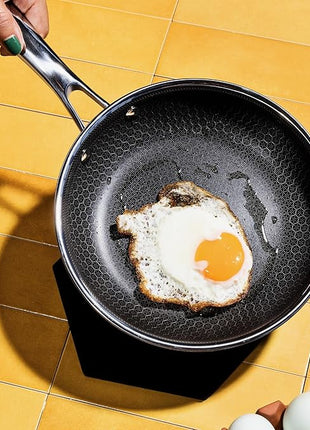 HexClad Hybrid Nonstick 7-Inch Frying Pan, Stay-Cool Handle, Dishwasher-Friendly, Oven-Safe Up to 900°F, Induction Ready, Compatible with All Cooktops