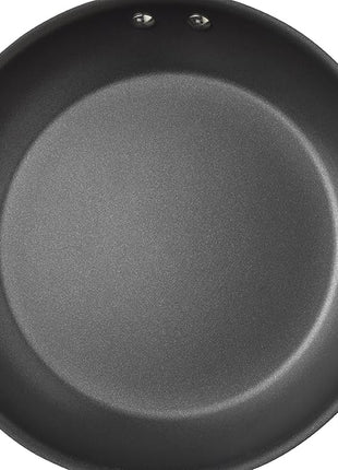 Rachael Ray Brights Hard Anodized Nonstick Frying Pan / Fry Pan / Hard Anodized Skillet - 12.5 Inch, Gray with Red Handles