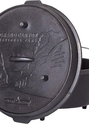 Camp Chef 14-inch Cast Iron Dutch Oven, Lid, and Lid Lifter ,Black/Cast Iron