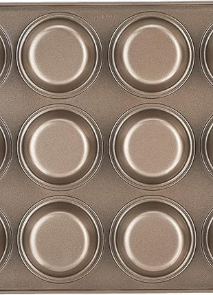 Cuisinart Chef's Classic Nonstick Bakeware 12-Cup Muffin Pan, Champagne