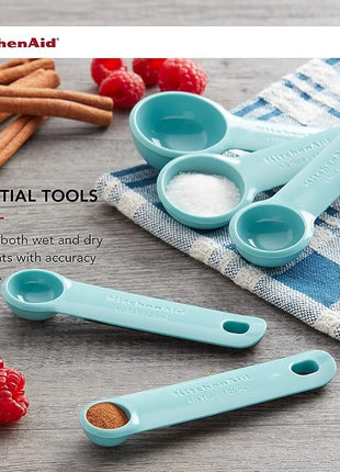 KitchenAid Measuring Spoons, Set Of 5, Aqua Sky