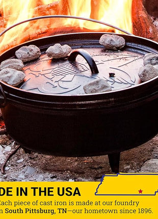 Lodge Boy Scouts of America Cast Iron Camp Dutch Oven, Pre-Seasoned, 6-Quart
