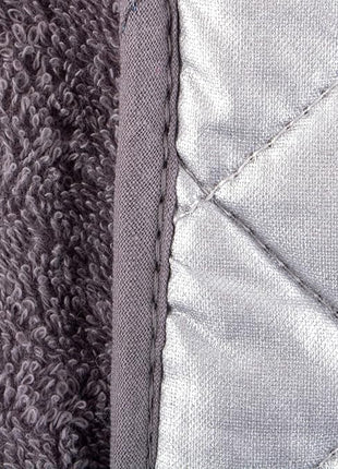 DII Basic Terry Collection 100% Cotton Quilted, Double Mitt, Gray